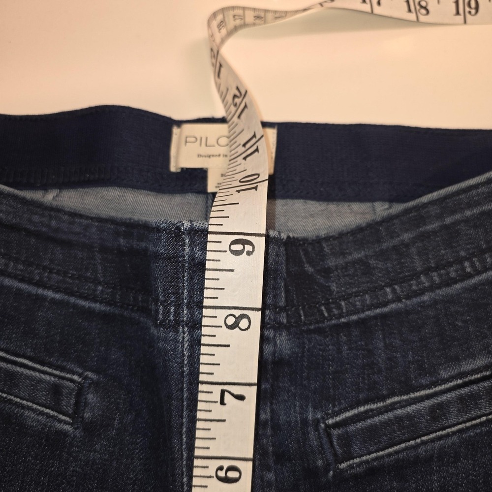 Pilcro Jeans Womens 28 Blue Mid Rise Flare Elastic Waist Stretch Boho Trendy - Picture 6 of 11